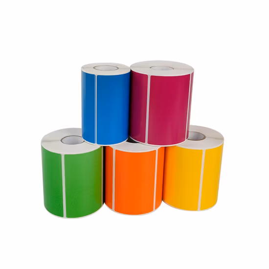 Jumbo Roll с покрытием, сырье для этикеток, самоклеящаяся замораживающая клейкая верхняя часть, прямая термоклейкая бумажная этикетка, наклейка